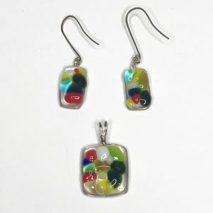 SALE ♦️ 3/$25 Pendant and Earring Set Artisan